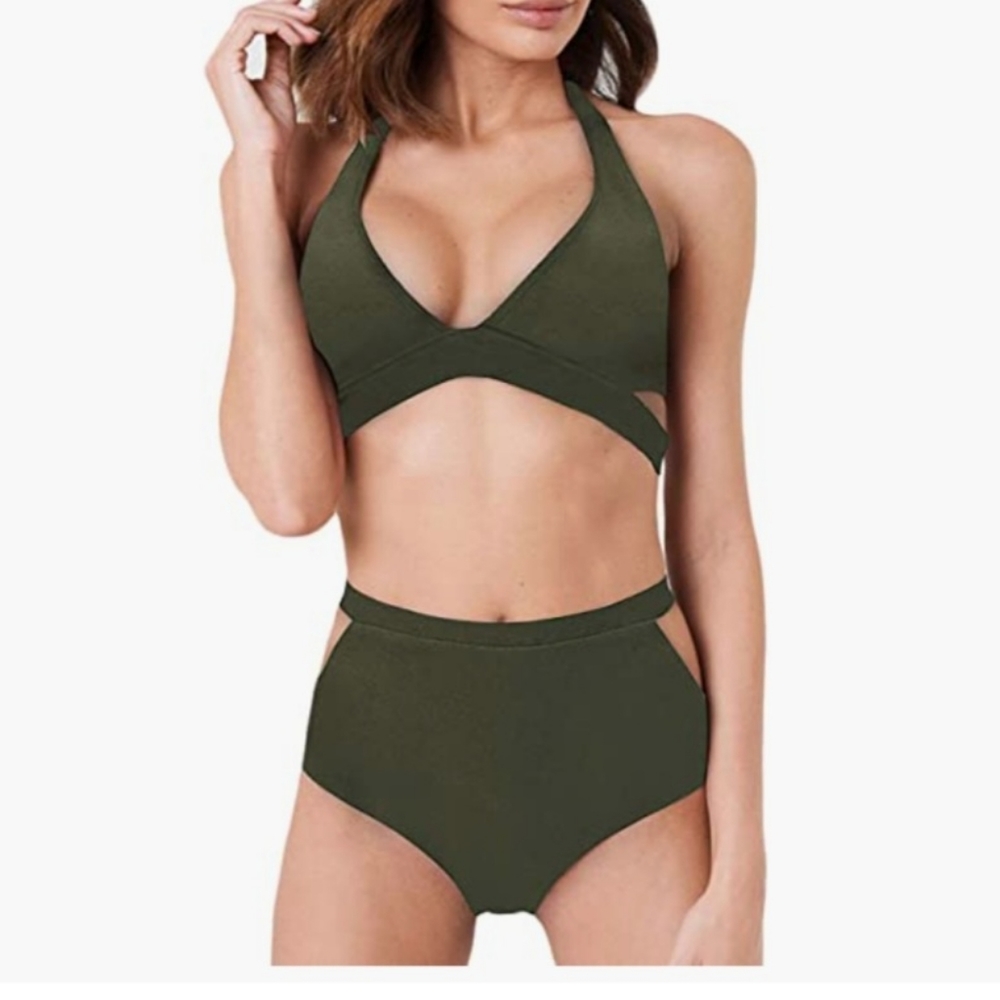 Army Green Bikini Set - Large